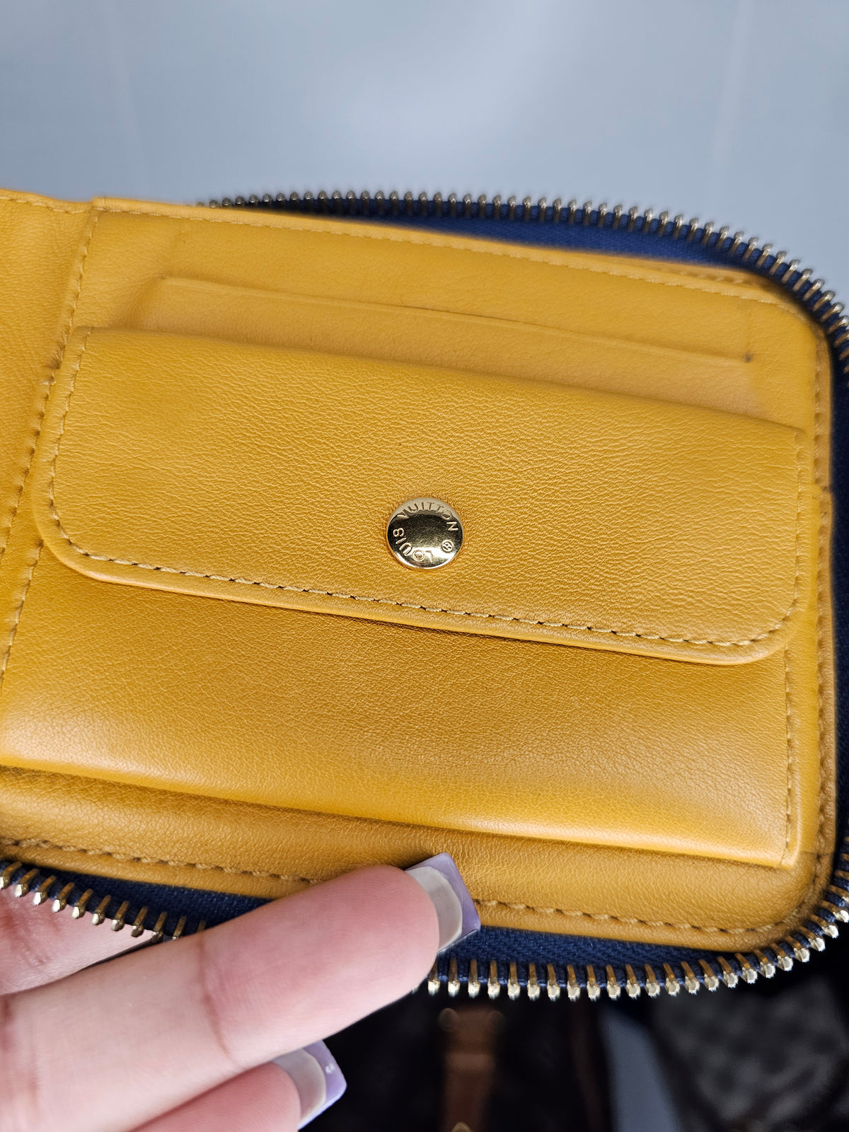 Louis Vuitton Blue Denim Compact Wallet TH0097