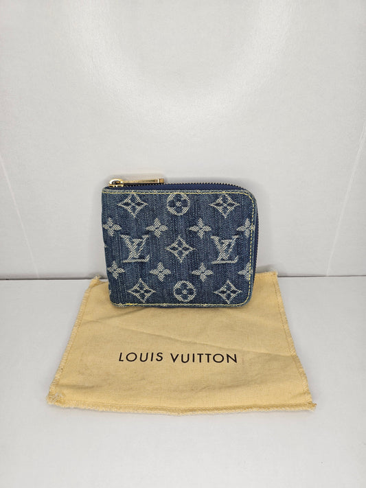 Louis Vuitton Blue Denim Compact Wallet TH0097