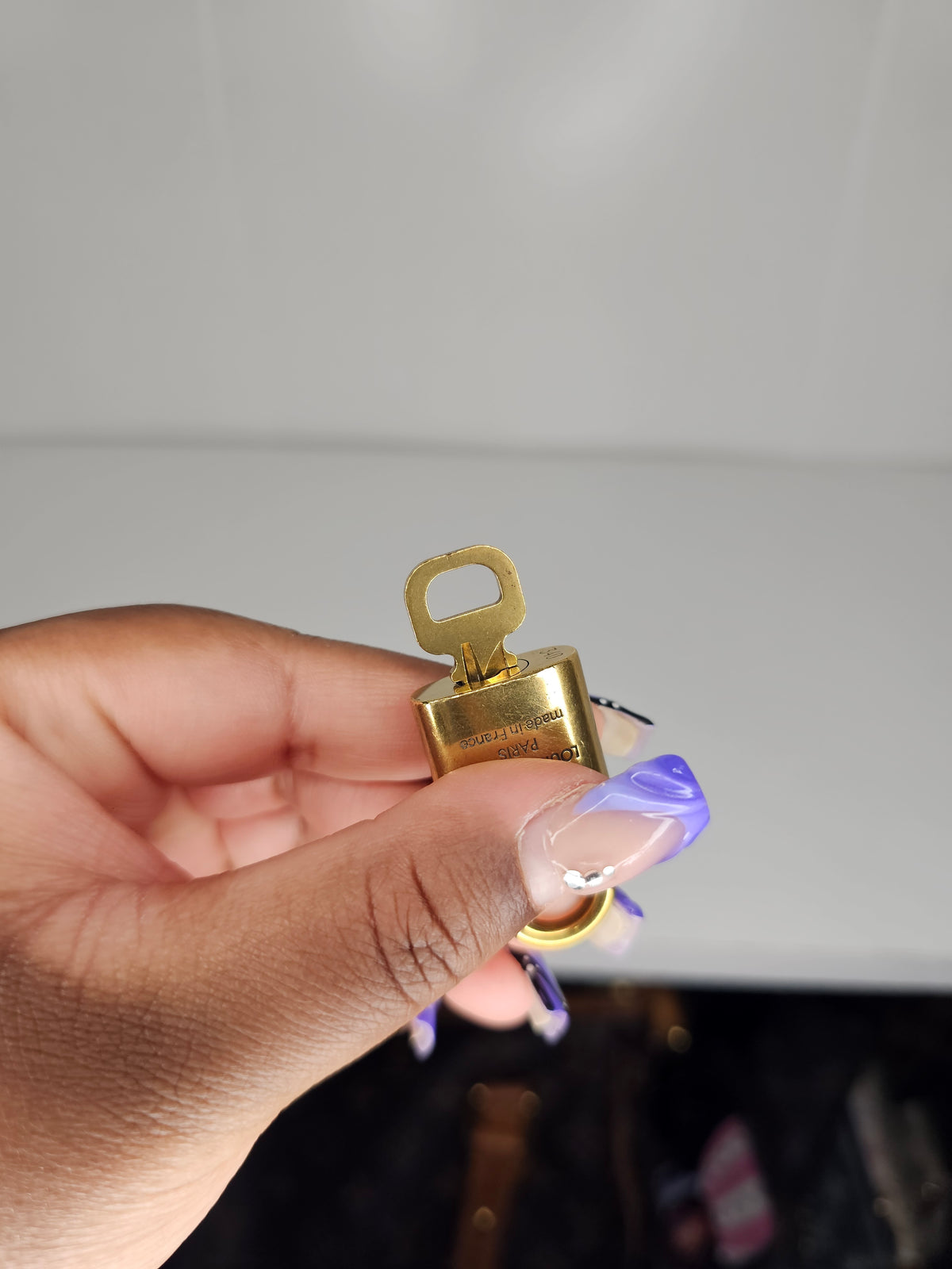 Louis Vuitton Lock and Key Set Gold Colored Brass #340