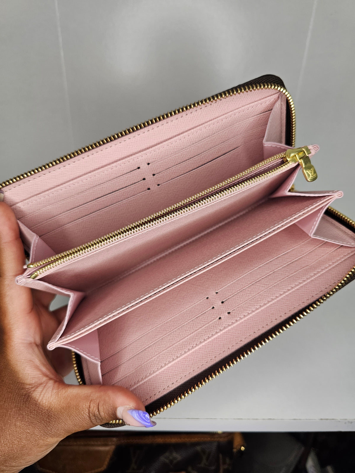 Louis Vuitton Monogram Pink Zippy Monogram Wallet NM SD0179