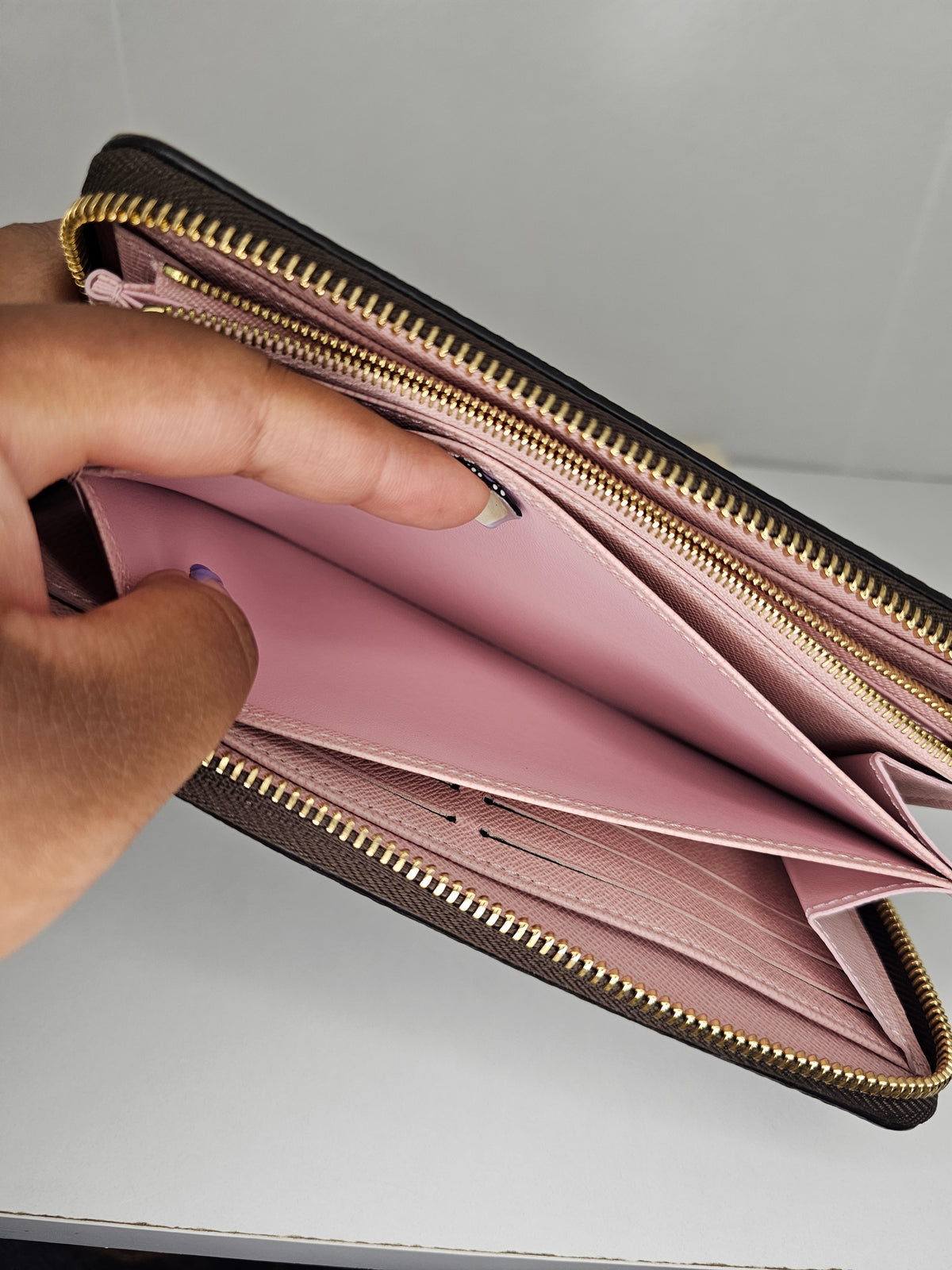 Louis Vuitton Monogram Pink Zippy Monogram Wallet NM SD0179