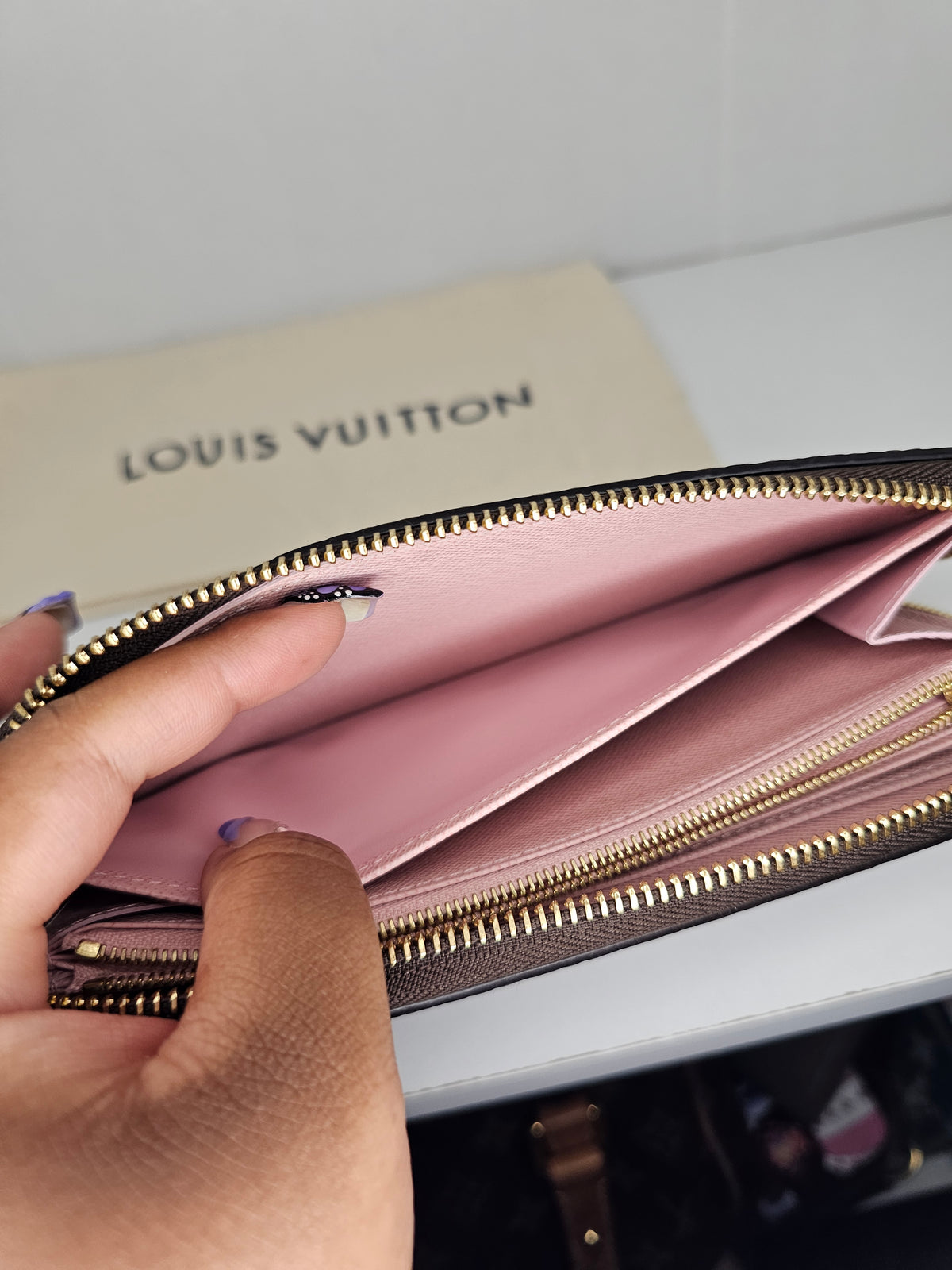 Louis Vuitton Monogram Pink Zippy Monogram Wallet NM SD0179