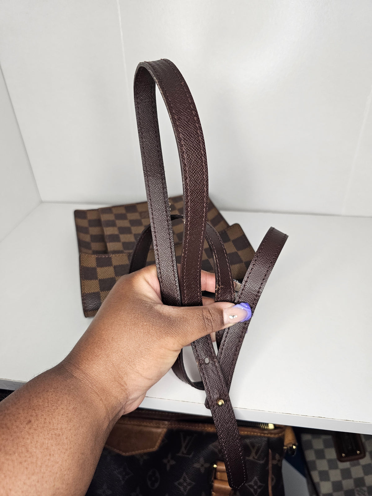 Louis Vuitton Damier Ebene Pimplico Shoulder / Crossbody Bag MI1919