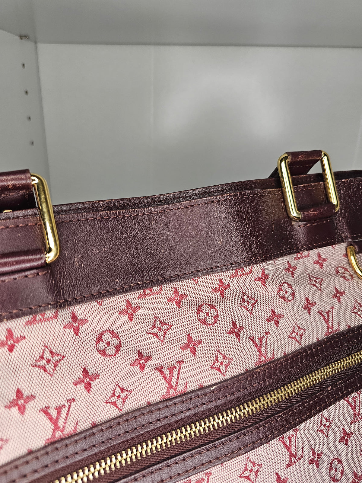 Louis Vuitton Red Mini Lin Lucille GM SR0093