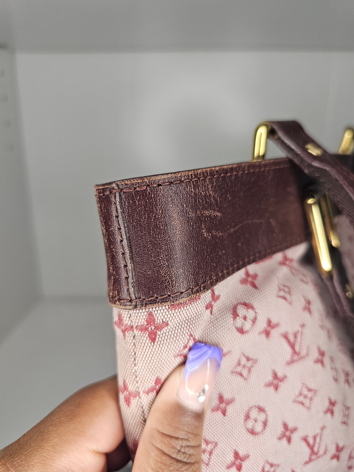 Louis Vuitton Red Mini Lin Lucille GM SR0093