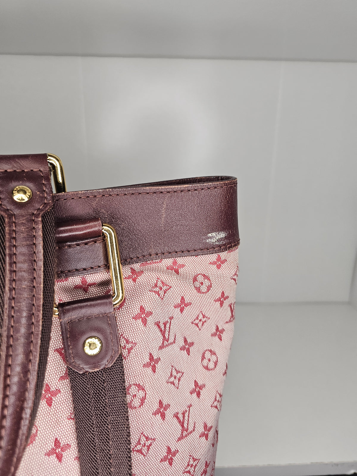 Louis Vuitton Red Mini Lin Lucille GM SR0093