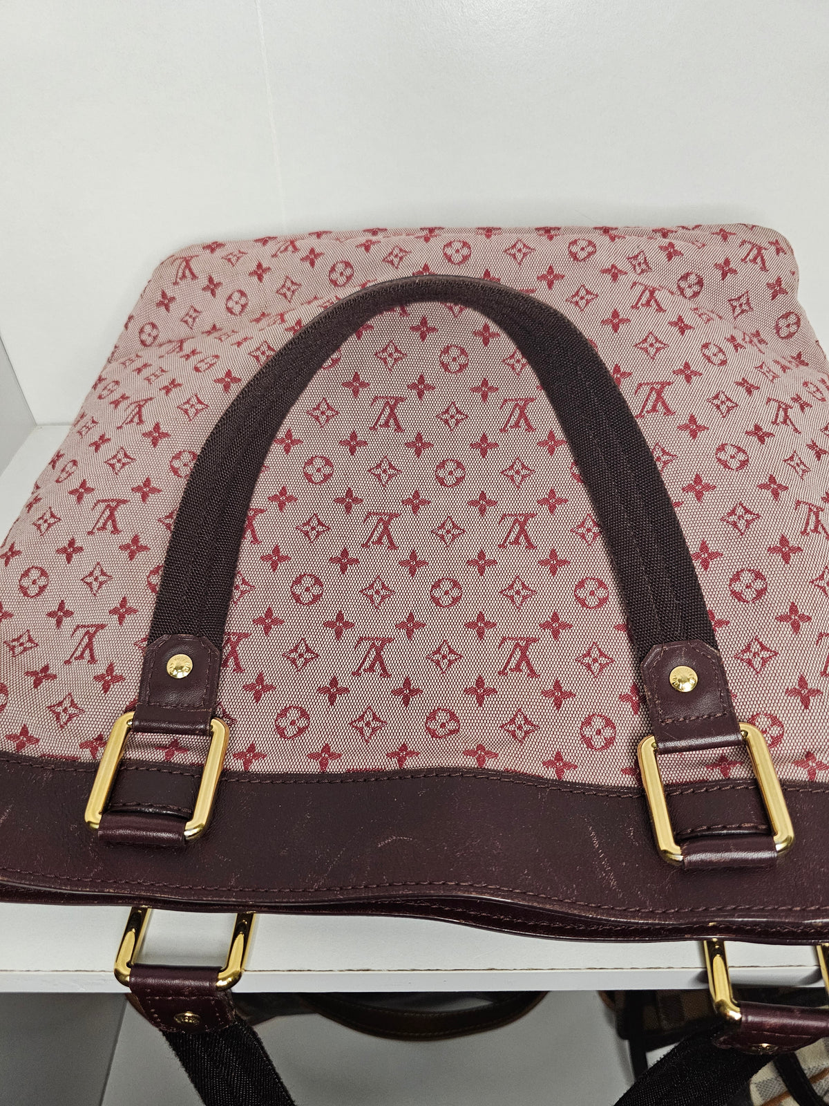 Louis Vuitton Red Mini Lin Lucille GM SR0093
