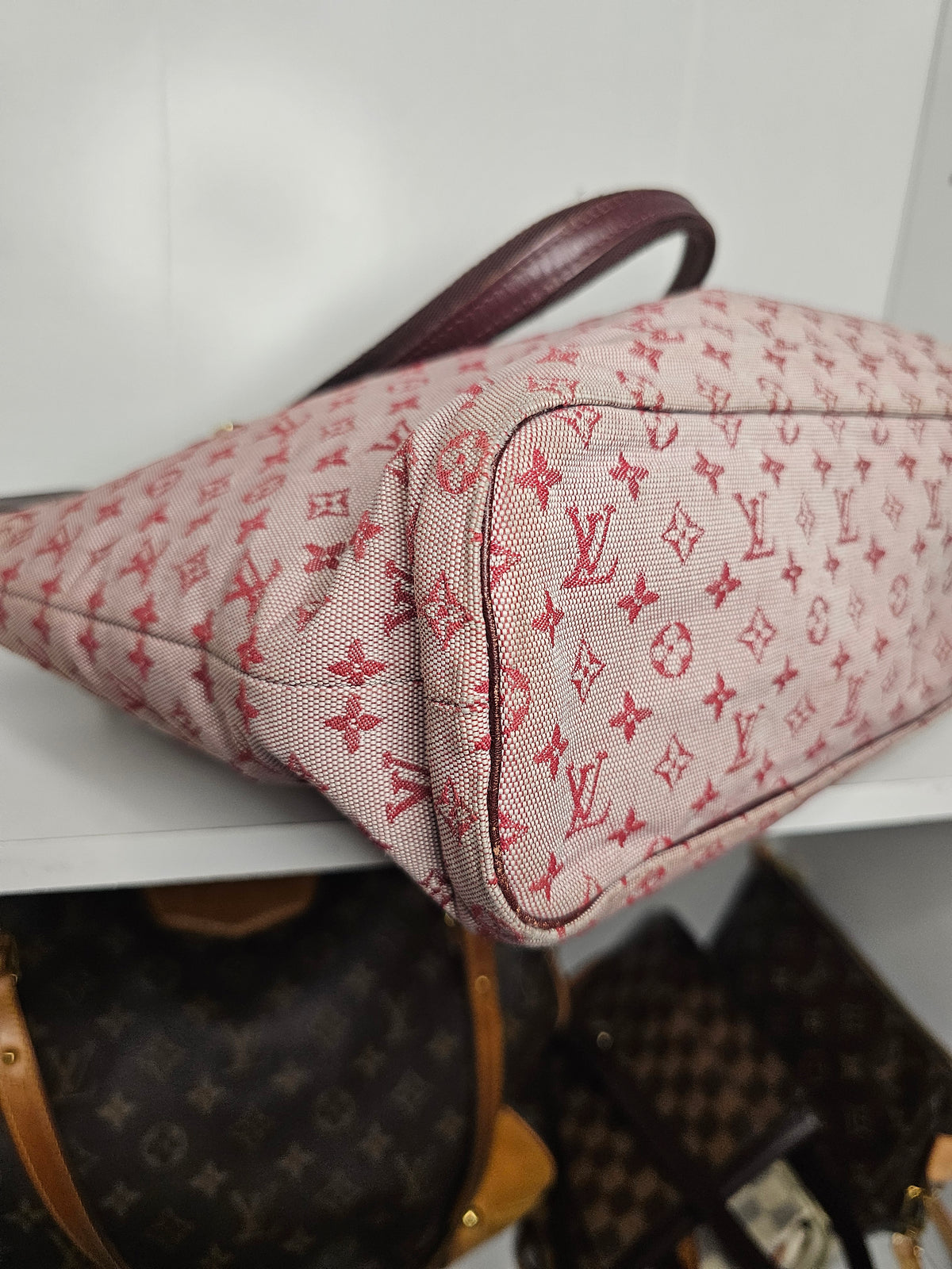 Louis Vuitton Red Mini Lin Lucille GM SR0093