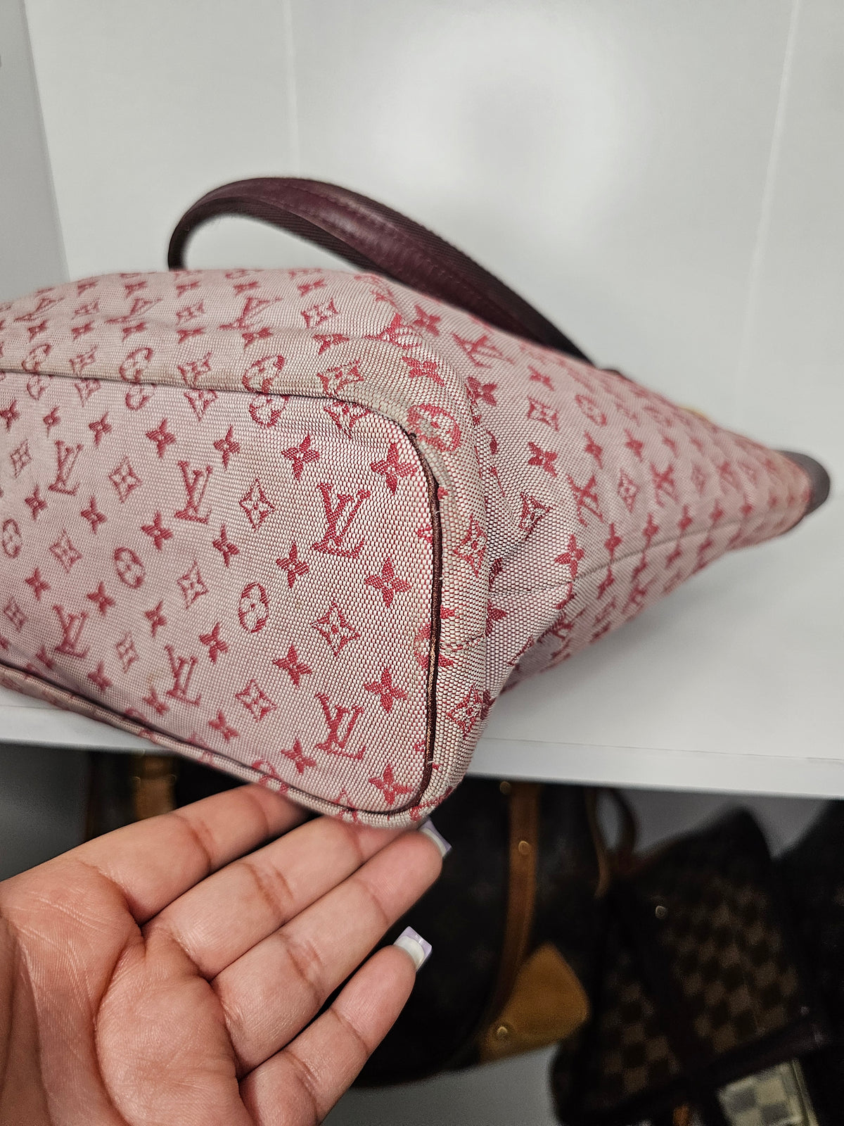 Louis Vuitton Red Mini Lin Lucille GM SR0093