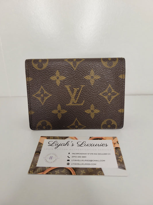 Louis Vuitton Monogram Porte 2 Cartes Vertical Card Holder CA0911