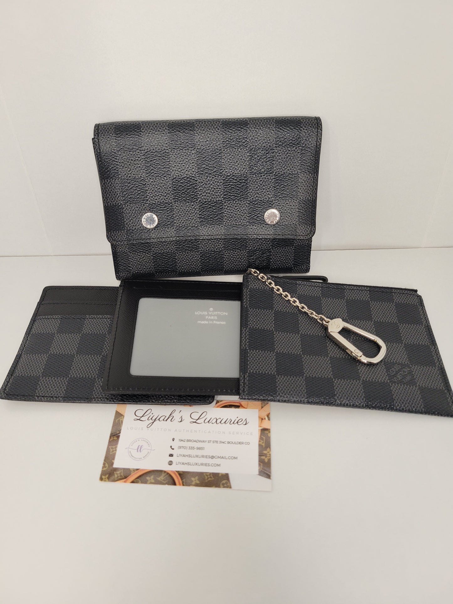 Louis Vuitton Damier Graphite Compact Modulable Wallet MI4009