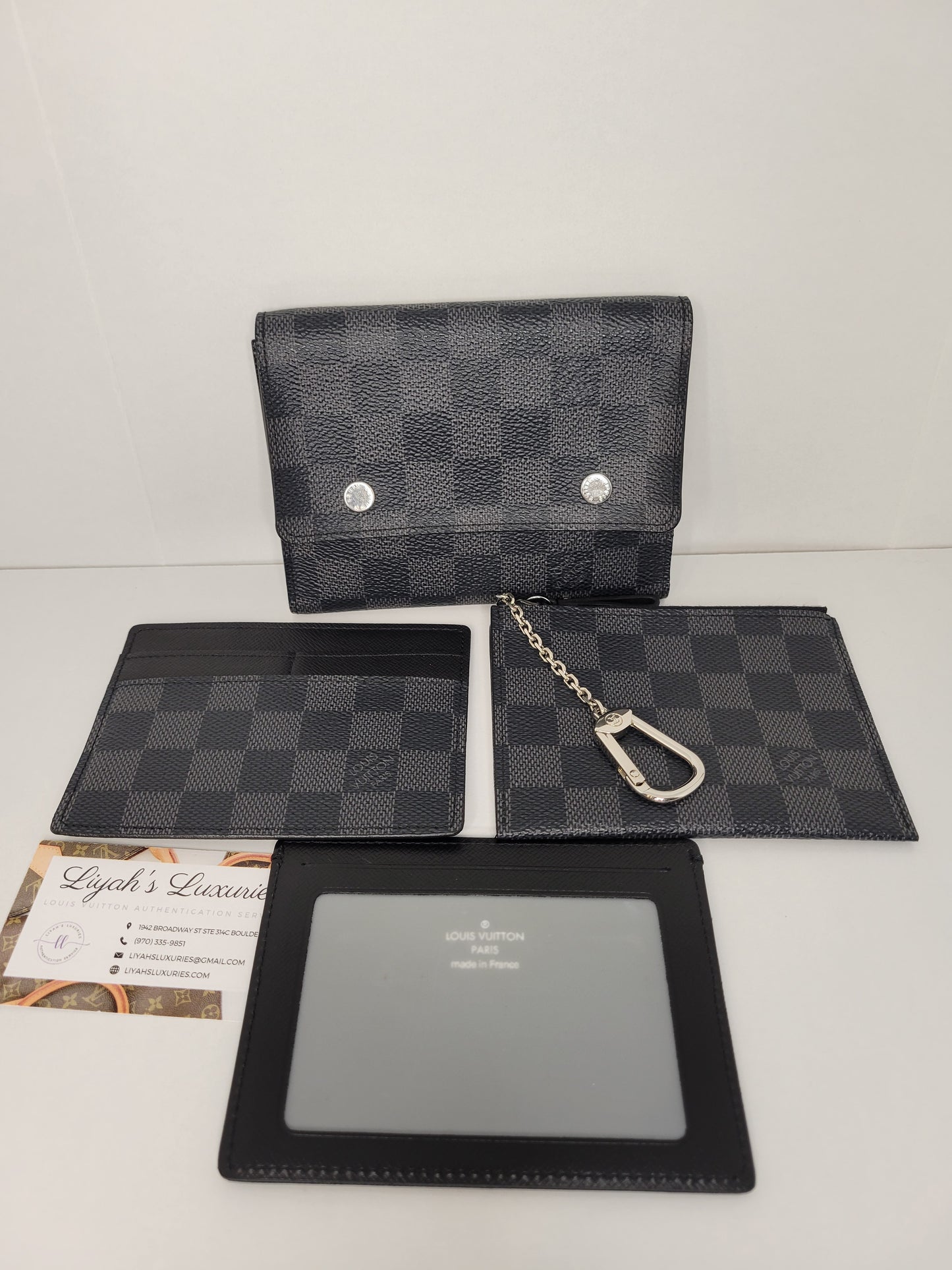 Louis Vuitton Damier Graphite Compact Modulable Wallet MI4009