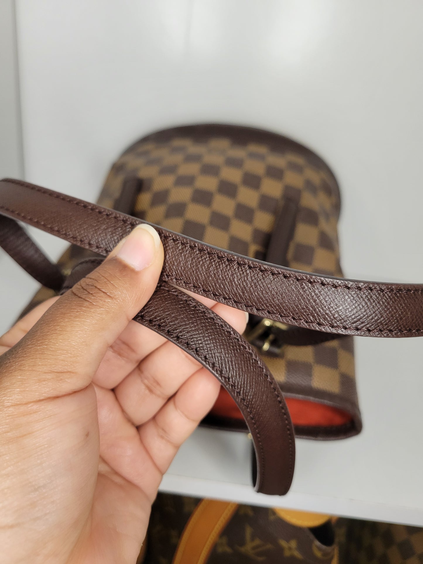 Louis Vuitton Damier Ebene Marais Bucket Bag AR0938