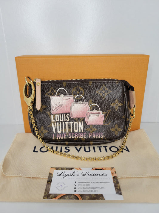 Louis Vuitton Limited Edition L Rue Scribe Mini Pochette