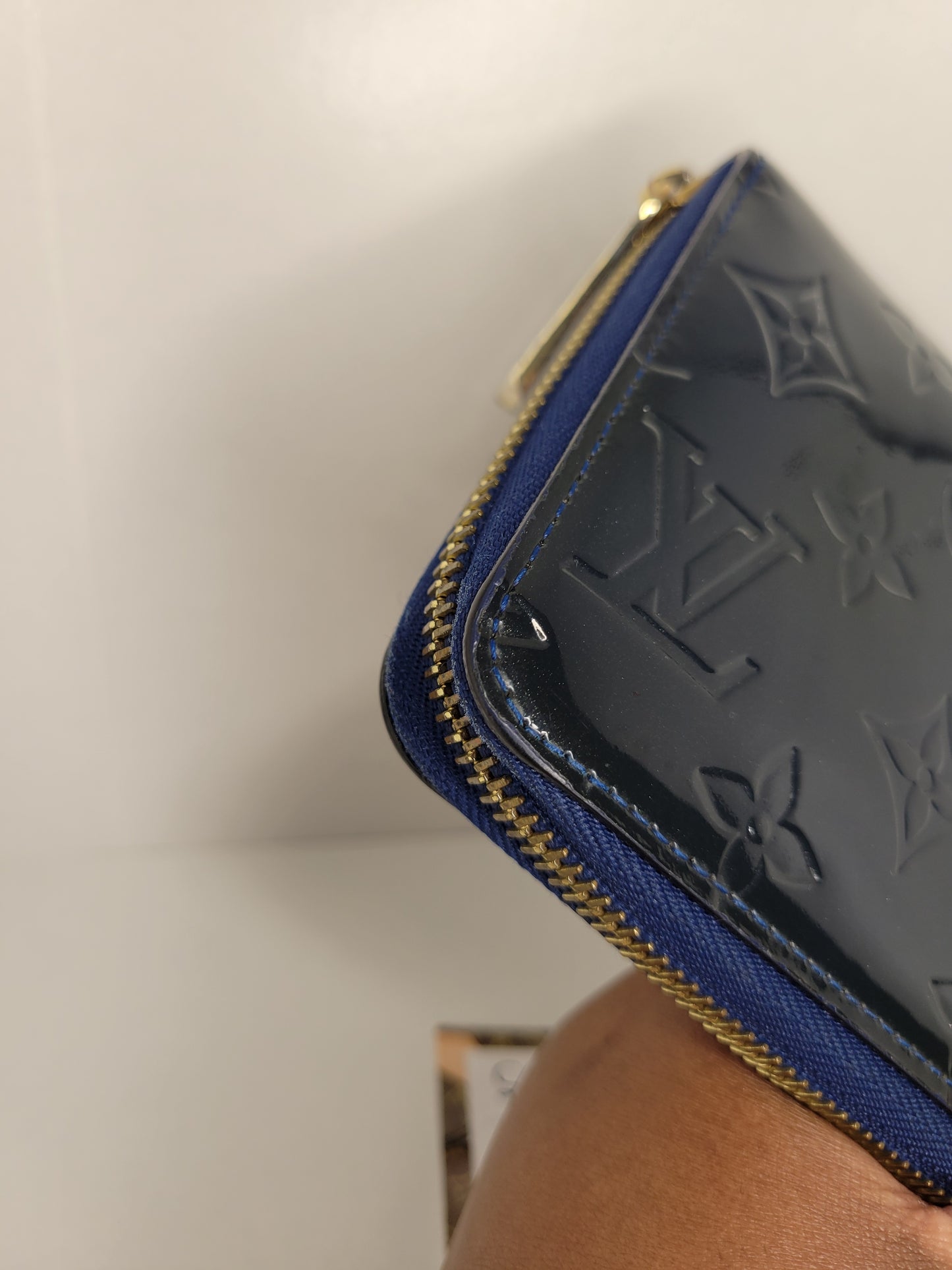 Louis Vuitton Vernis Grand Bleu Zippy Wallet