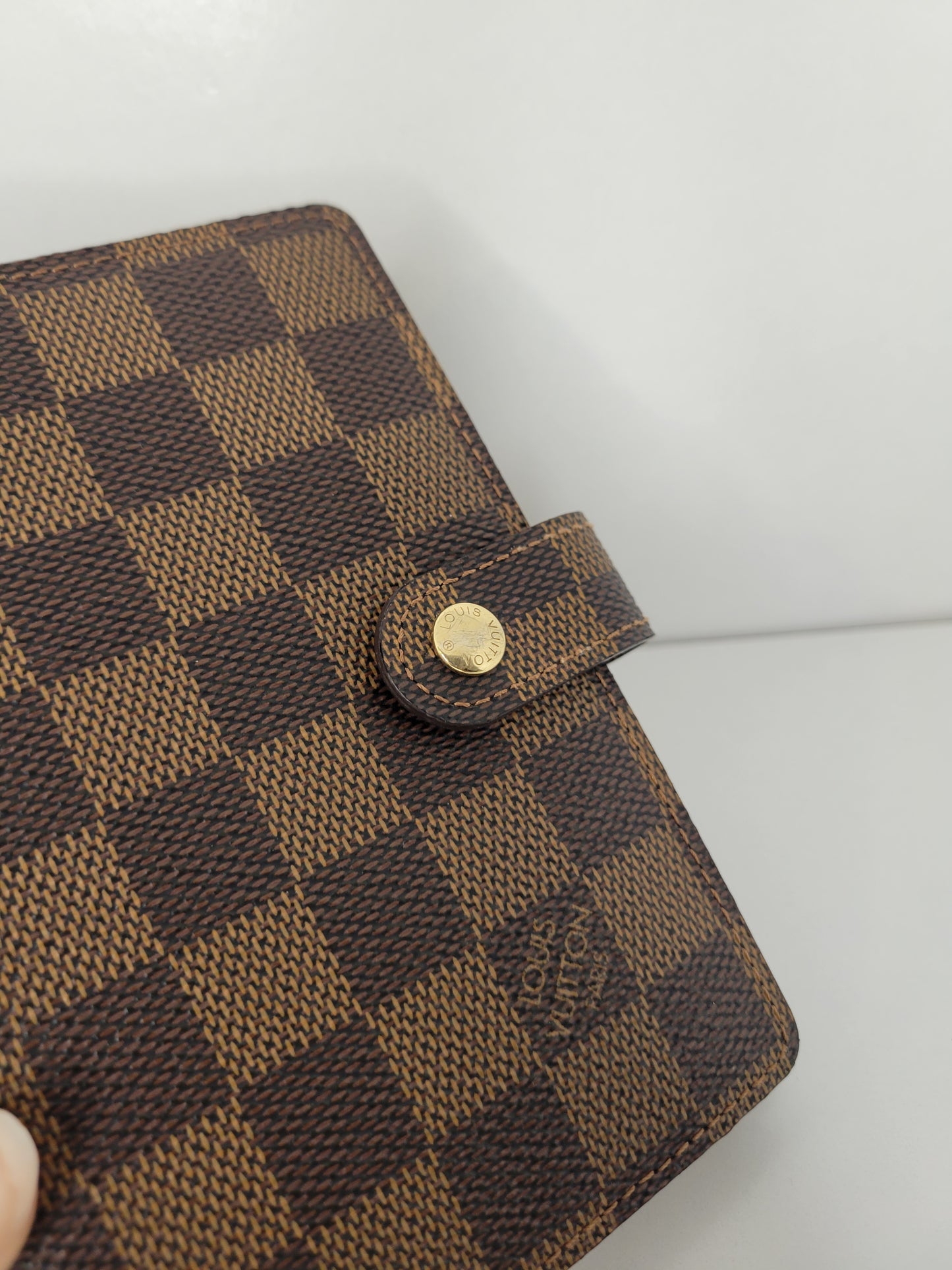 Louis Vuitton Damier Ebene Small Ring Agenda Cover / Agenda PM