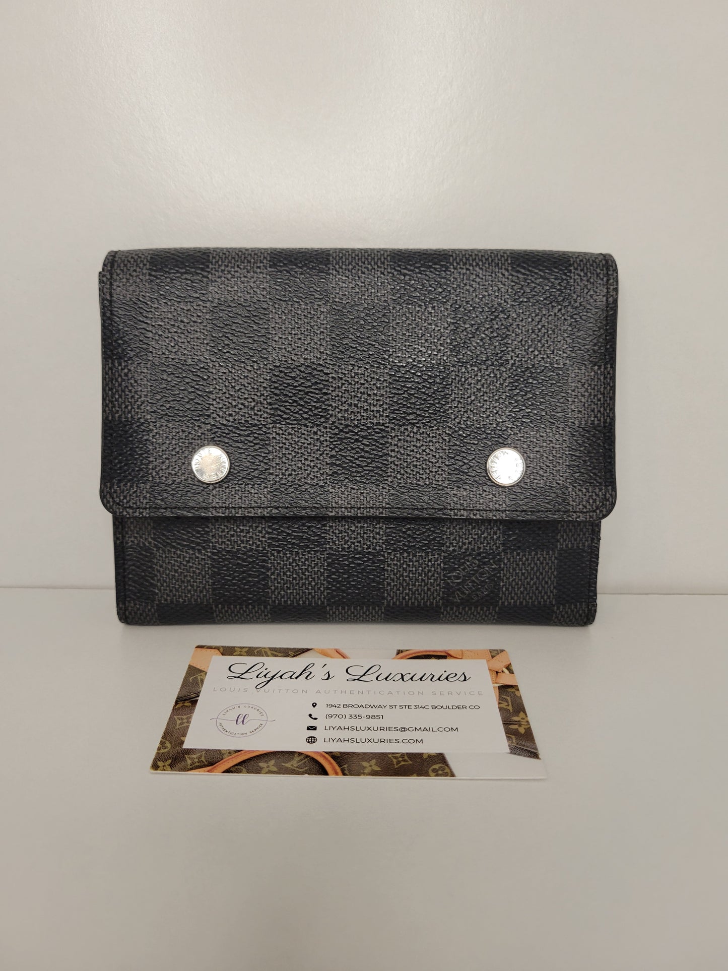 Louis Vuitton Damier Graphite Compact Modulable Wallet MI4009