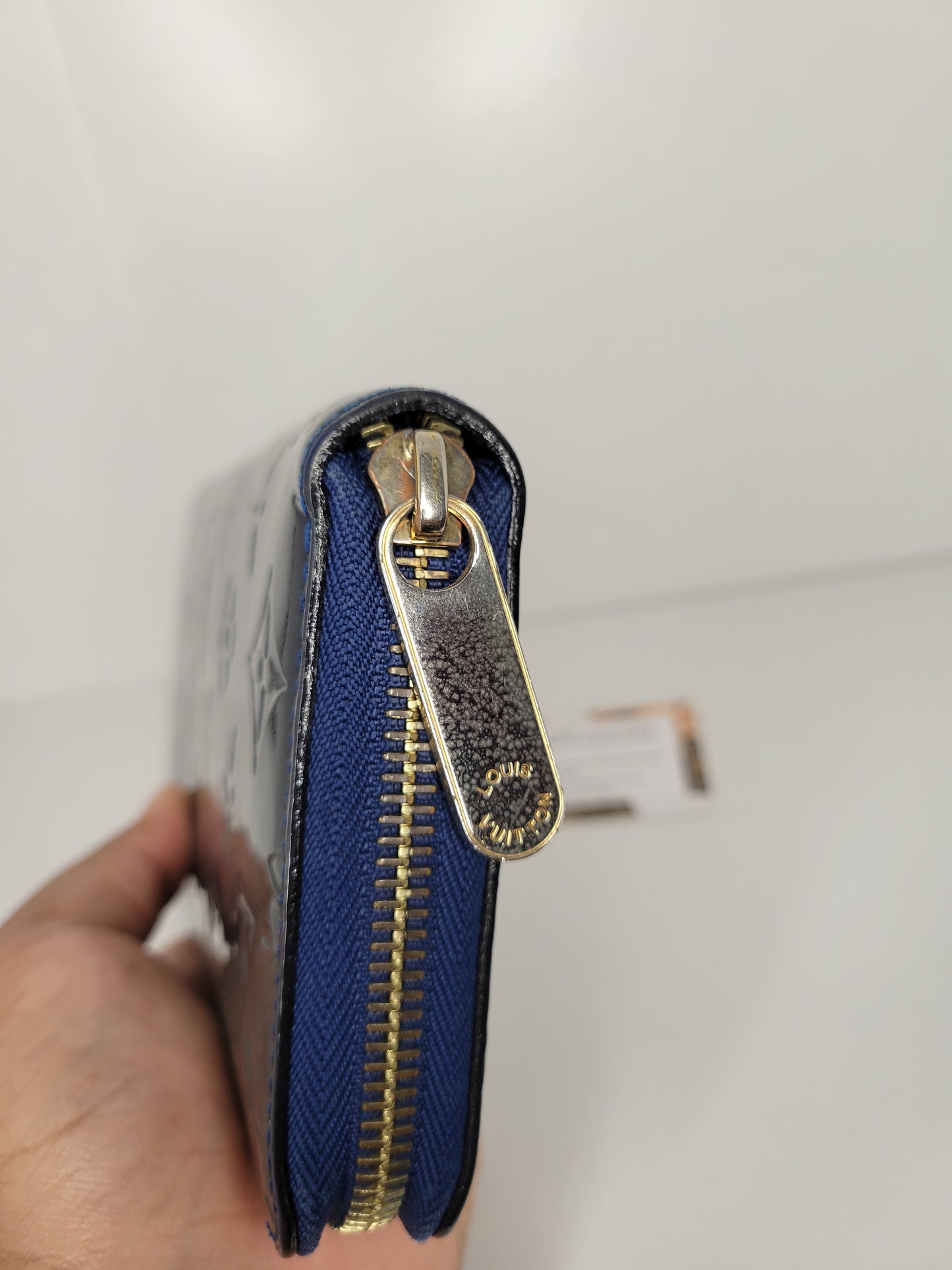 Louis Vuitton Vernis Grand Bleu Zippy Wallet