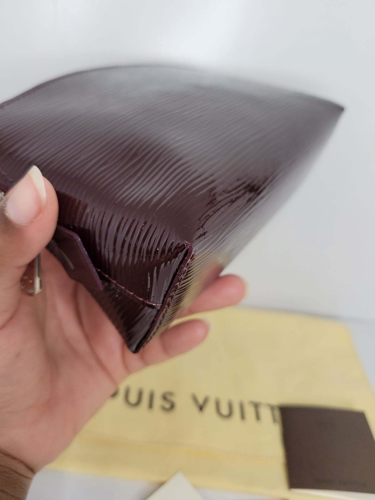 Louis Vuitton Epi Cosmetic Pouch PM Electric Prune CA1132