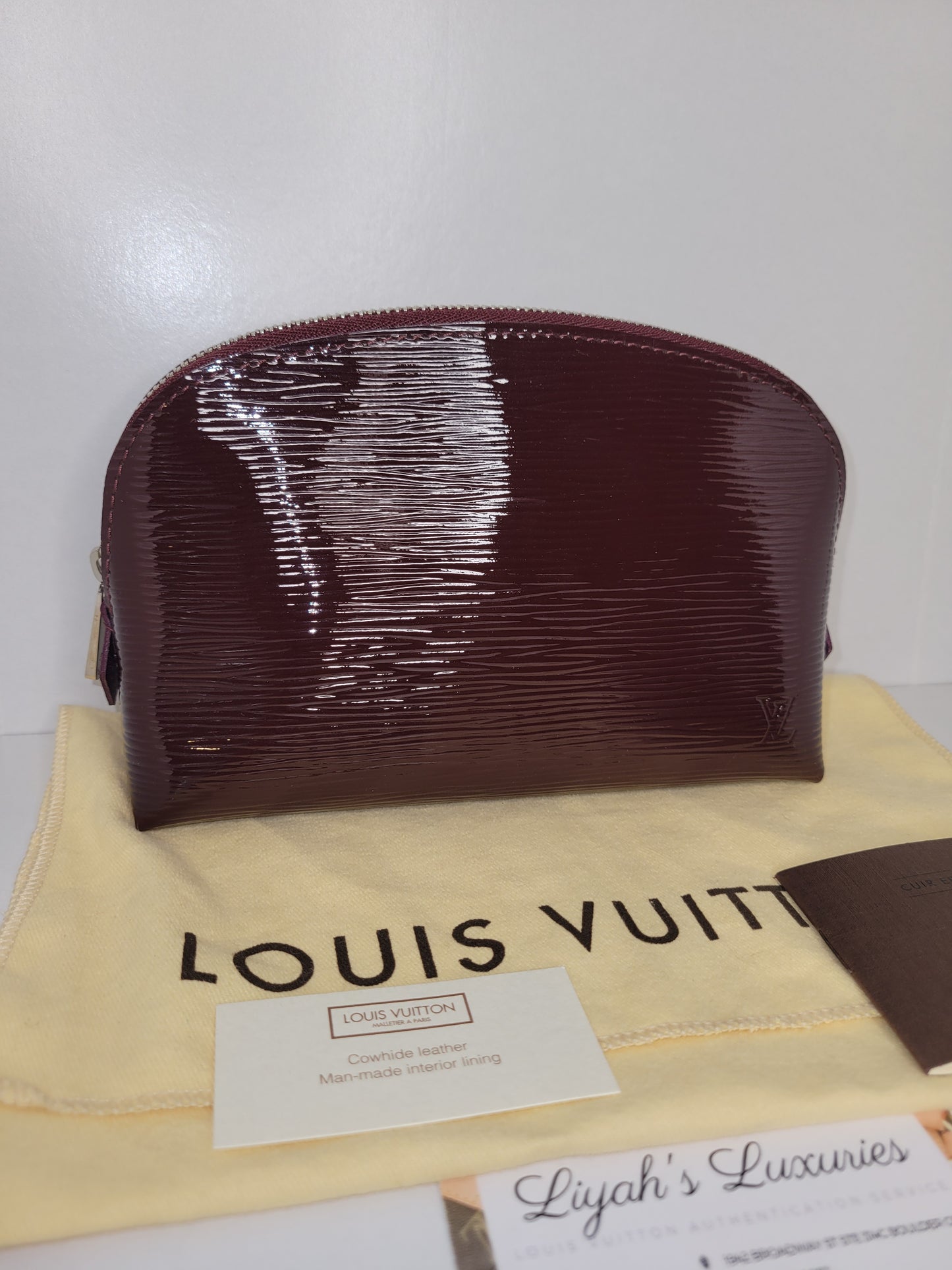 Louis Vuitton Epi Cosmetic Pouch PM Electric Prune CA1132