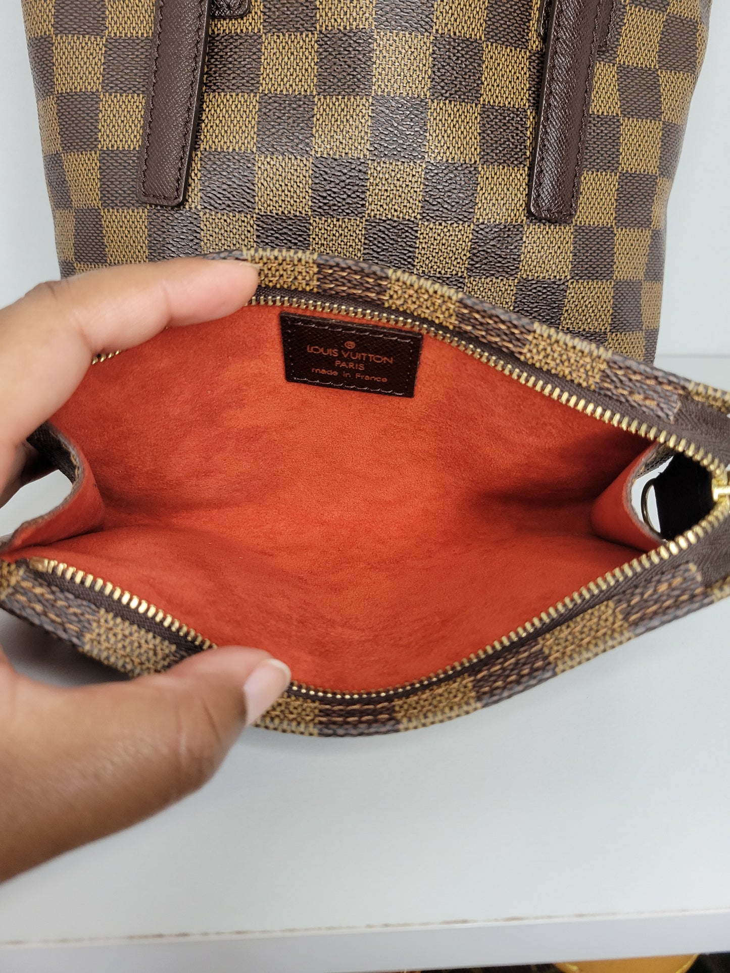 Louis Vuitton Damier Ebene Marais Bucket Bag AR0938