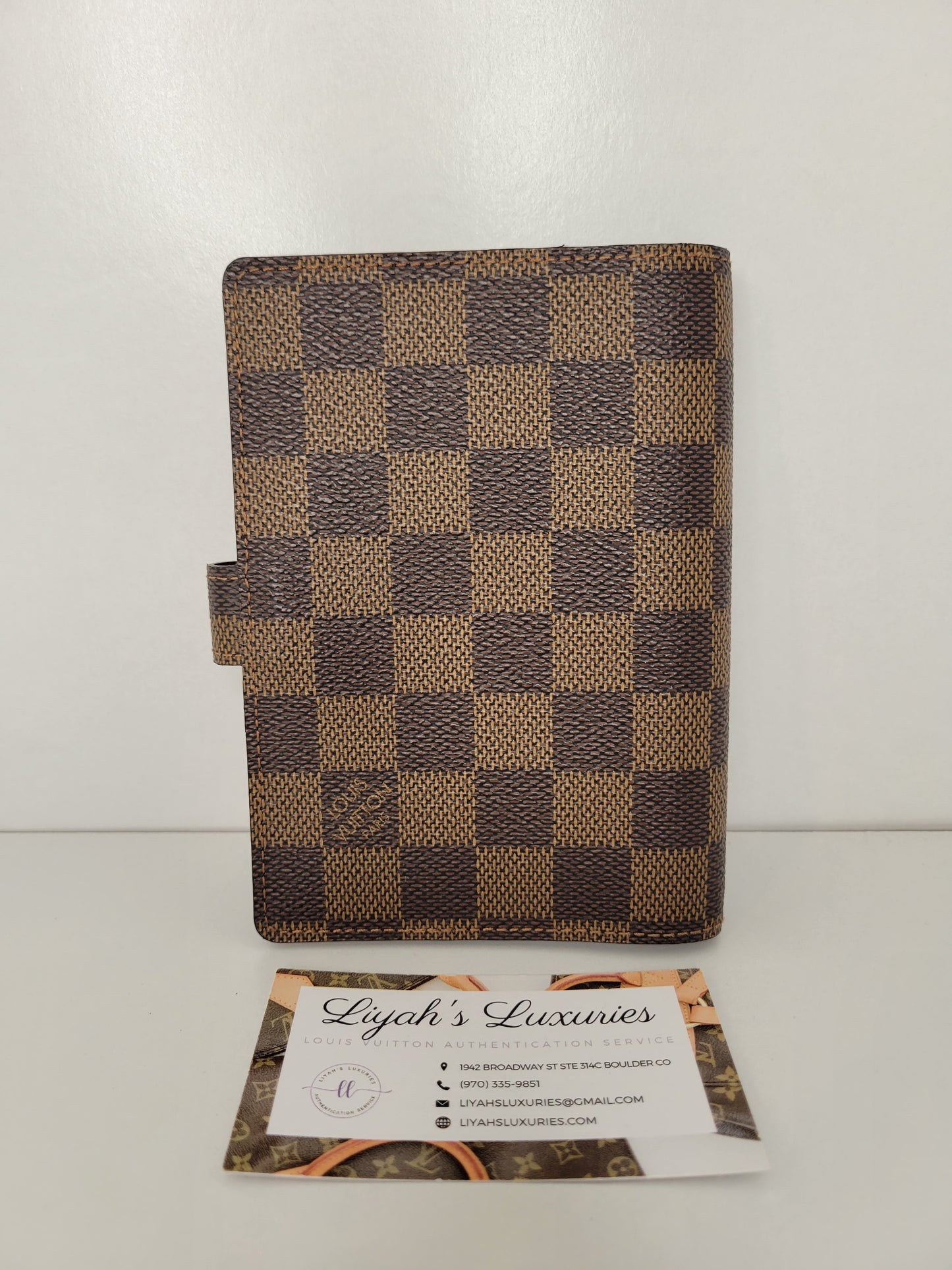 Louis Vuitton Damier Ebene Small Ring Agenda Cover / Agenda PM