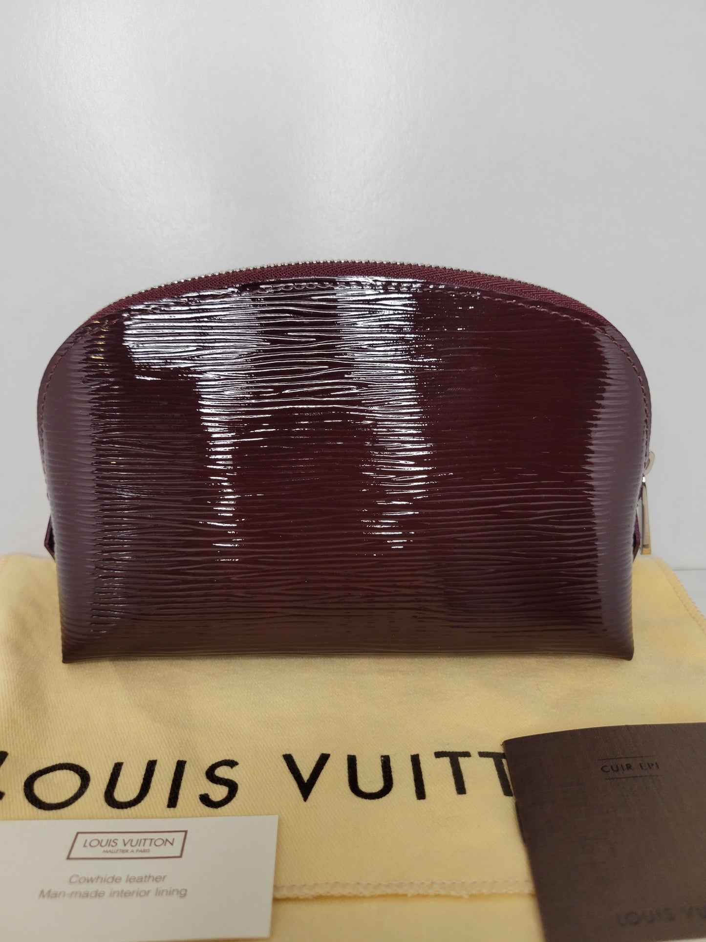 Louis Vuitton Epi Cosmetic Pouch PM Electric Prune CA1132