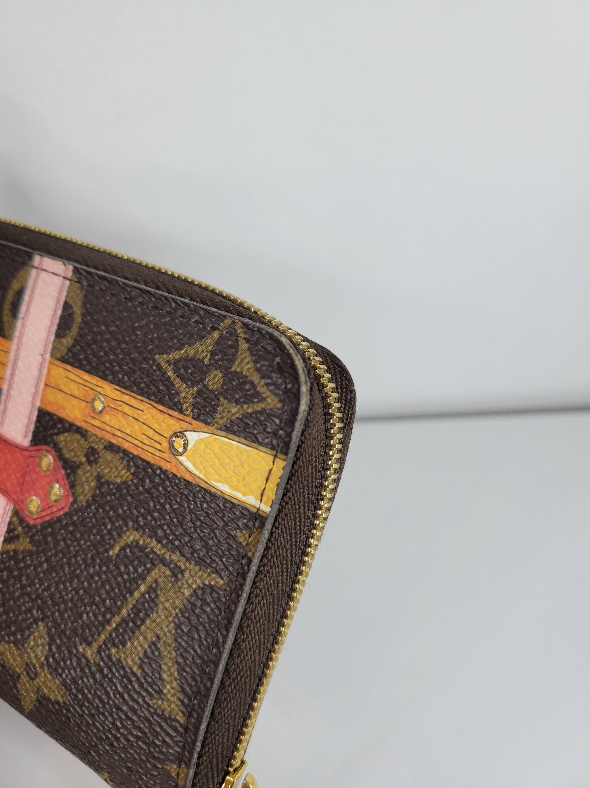 Brown Louis Vuitton Monogram Summer Trunks Zippy Coin Purse Small
