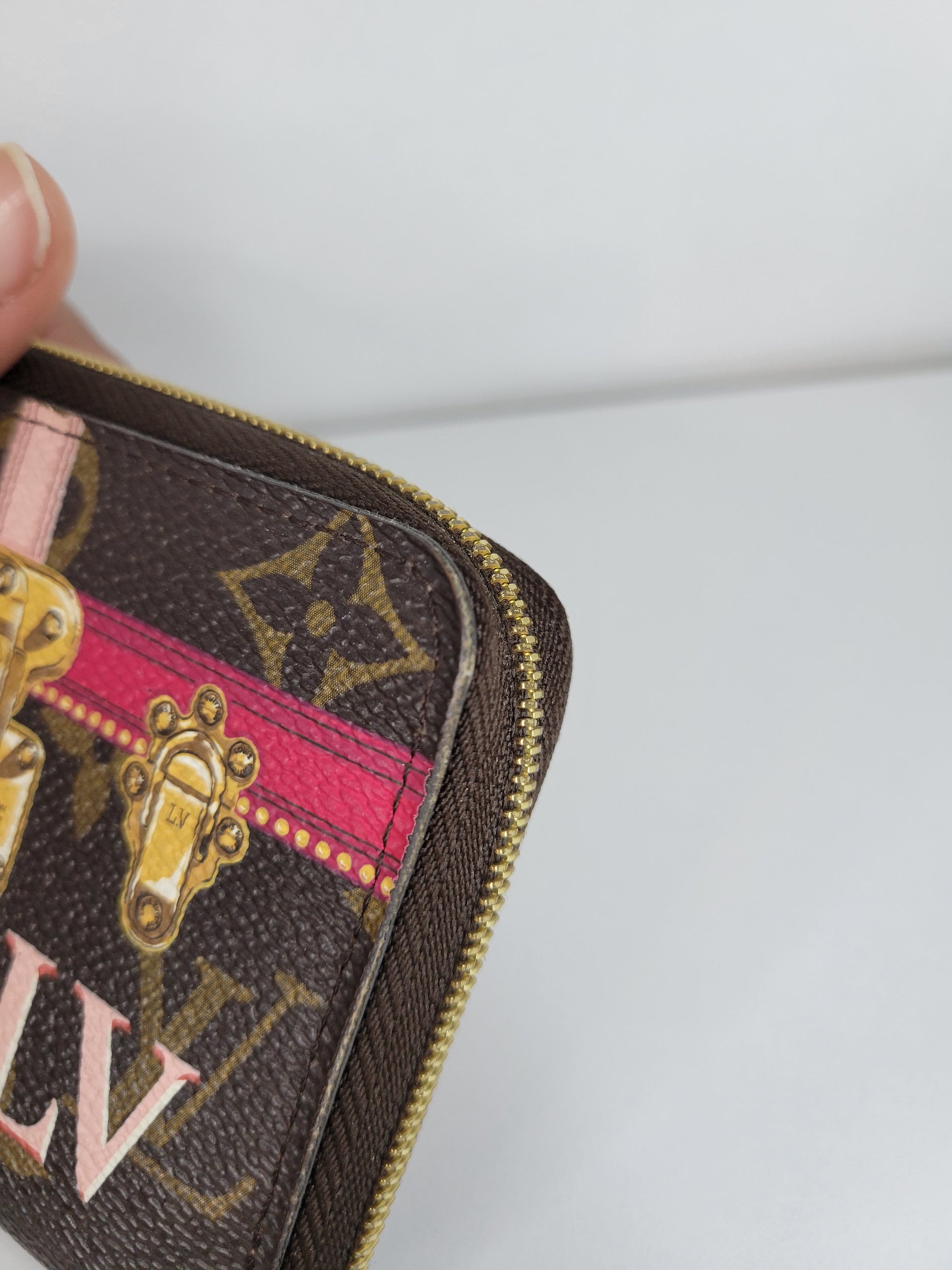 Louis Vuitton Monogram Summer Trunks Small Zippered Wallet